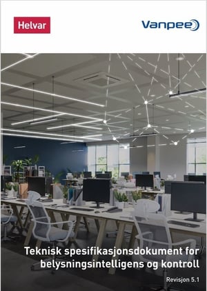 Teknisk spesifikasjonsdokument for belysningsintelligens og kontroll Helvar-1