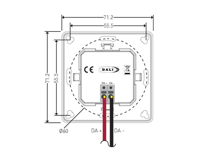 Digidim 144 Dali-2 Panel 4 Kn. Sort 