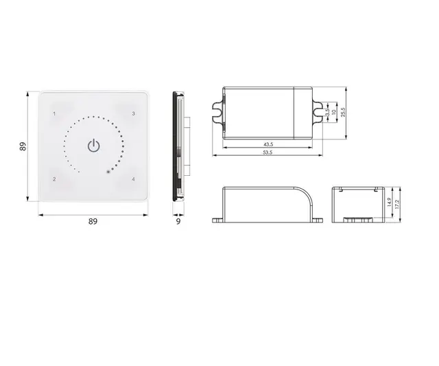 Illustris Power Kit 191PW Standard dimming, plast 