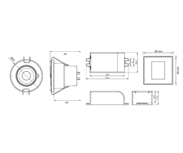 RoomSet 135W Kit, 331 sensor, 407 power 5sc opp/ned+ramme 