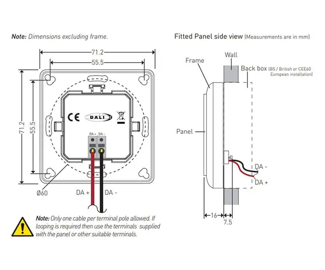 Digidim 144 Dali-2 Panel 4 kn. Hvit 