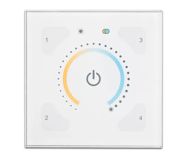 Illustris Panel Front 192GW Dim-to-warm Glass hvit 