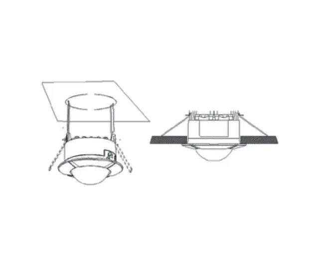 Standalone bevegelsesensor 230V, Utenpåliggende/innfelt 