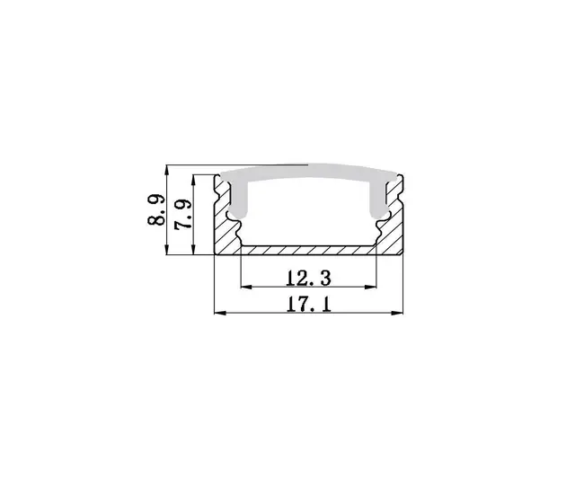 Aluminiumsprofil for utenpål. Mont.Hvit montering, HL-BAPL002 