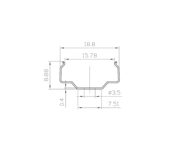 Aluminiumsprofil for utenpål. Mont.Hvit montering, HL-BAPL002 