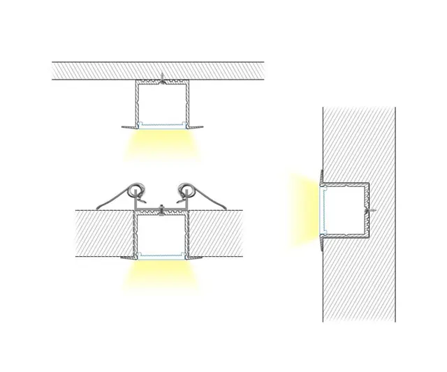 Aluminiumsprofil HL-BAPL017 Alu.profil 2M, innfelt, H= 34,9mm 