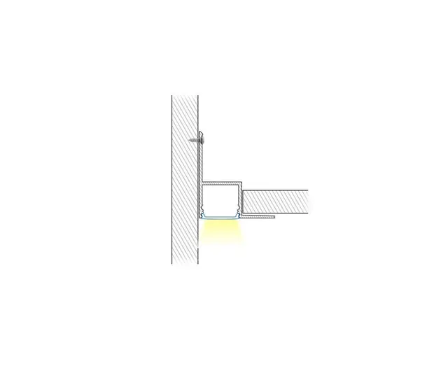 Aluminiumsprofil HL-BAPL024 Veggmontering for T-profil plater 