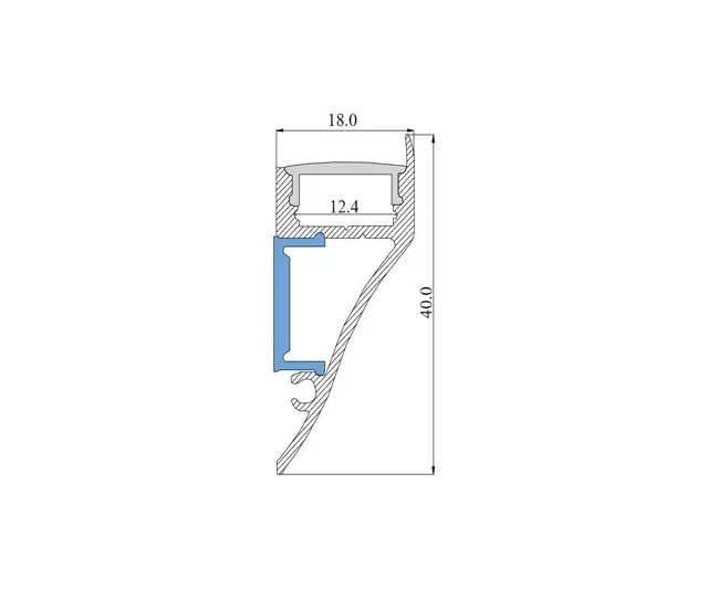 Aluminiumsprofil for utenpål. Mont. Hvit HL-BAPL002 