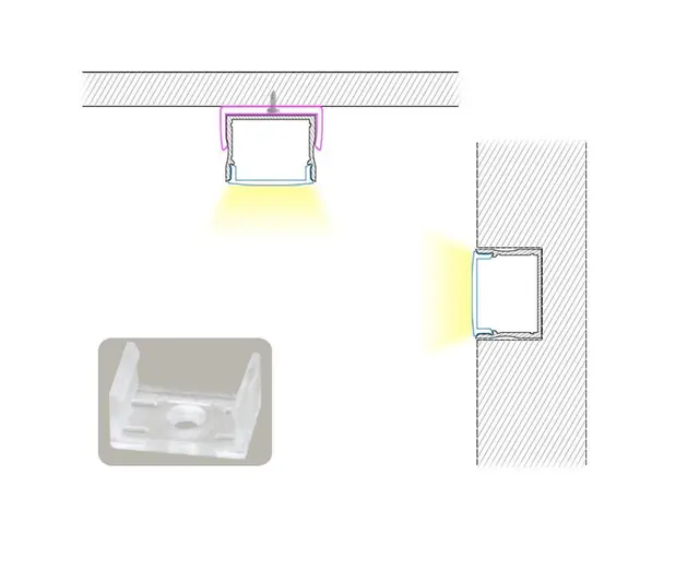 Aluminiumsprofil 2M Opal/Klar HL-BAPL004 