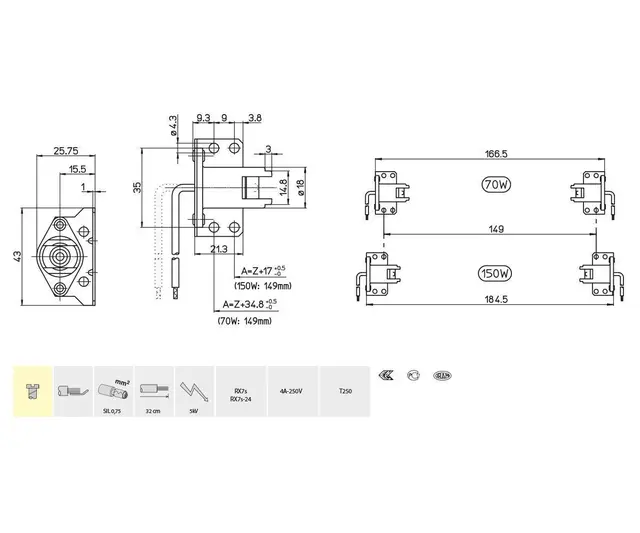 211-21/SD-F40, holder RX7s 