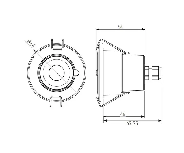 Digidim 320P PIR Sensor, DALI, hvit IP65 IP65 Dali Pir Hvit 