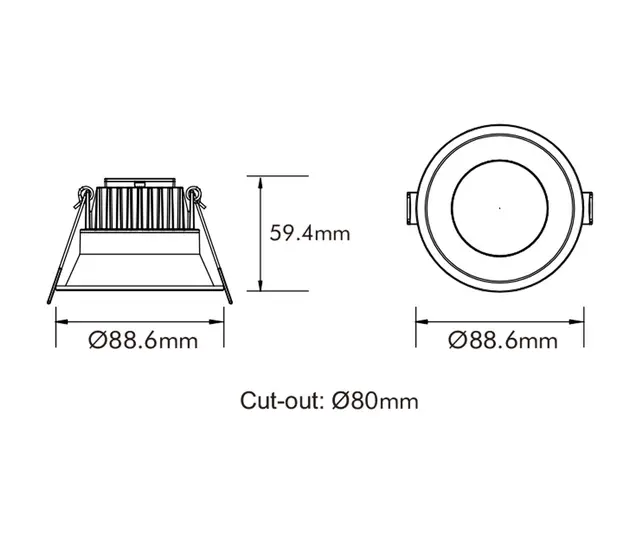 Slab Downlight Hvit 