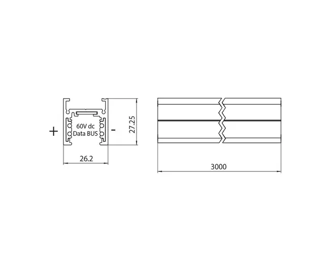 Multisystem DA Strømsk. Hvit 3m ST6 