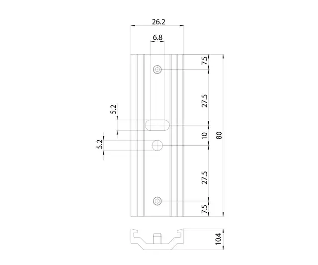 Multisystem Lang brakett/fors. Sort 