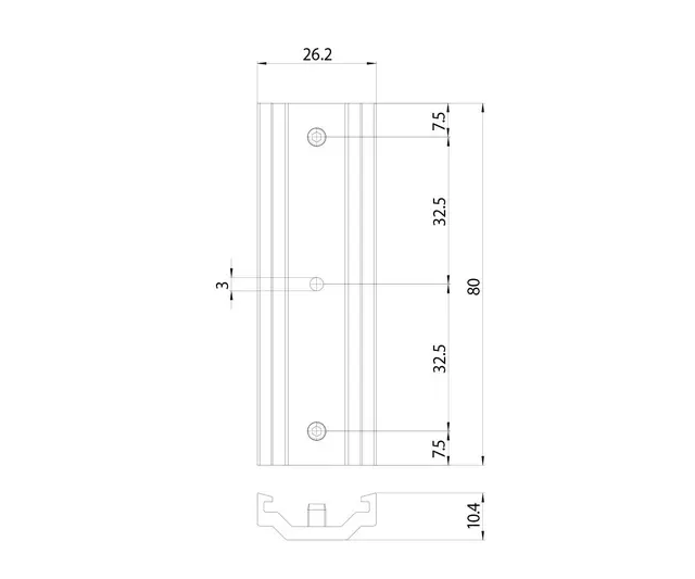 Multisystem Lang brakett Sort 