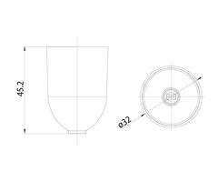 Stucc. Plastkopp &#216;1,5mm Gr&#229;