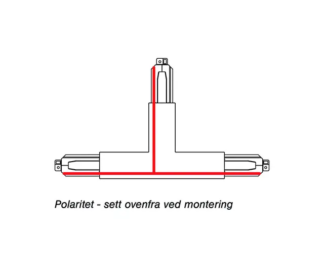 Onetrack T tilkobling ekstern- venstre Hvit 