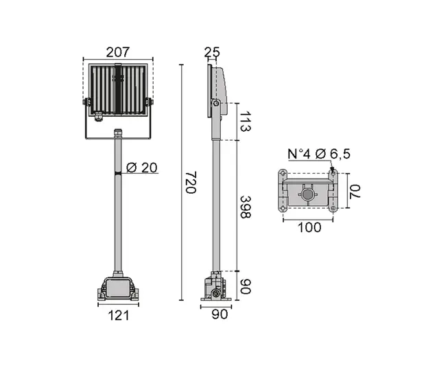 GUELL ZERO LED KIT SORT 15W 4000K 1603LM IP66 