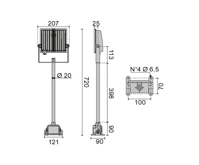 GUELL ZERO LED KIT HVIT 15W 4000K 1603LM IP66 