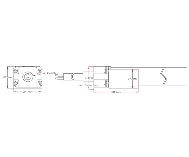 LED Neon F16 Tilførselskabel Venstre LED Neon F16 Tilf.Venstre 