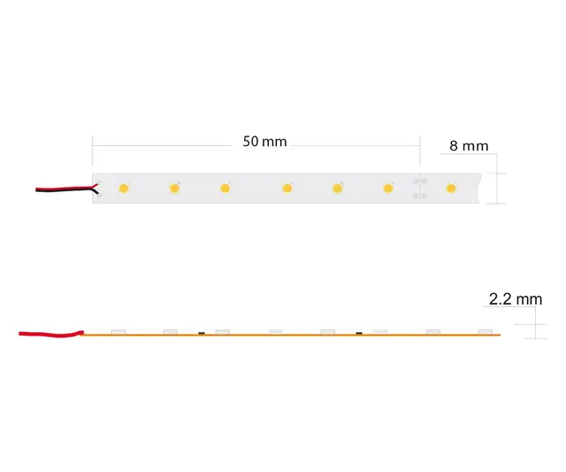 LED striper 5mm bred 9,6w/m IP20 