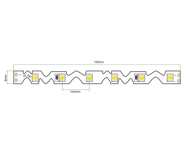 LED Snake 24V 5M 12W/M 2700K IP20 IP20 