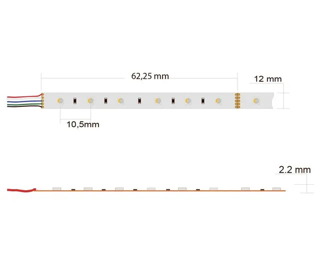 LED Flex 24V 5M 23W/m RGBW (4 i1) IP20 3000k+RGB IP20 