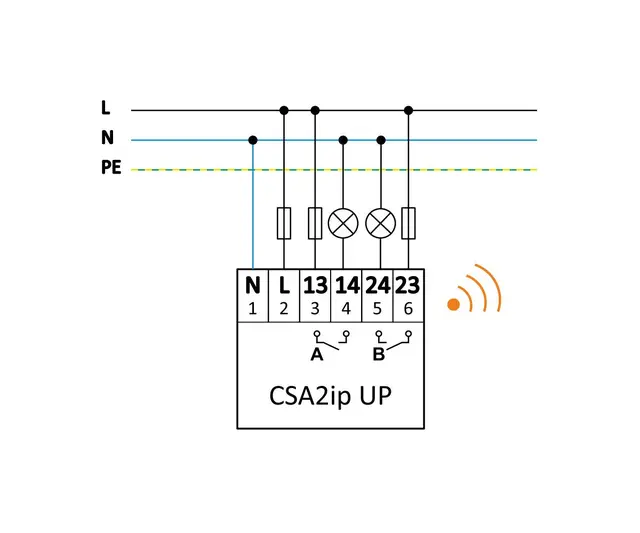 Casambi Rele 2X16A (CSA2 ip UP) 