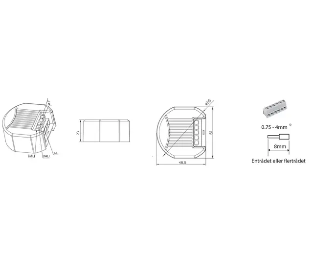 Dali Dimmer Faseavsnitt 200W 