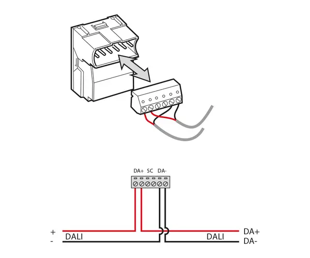 Digidim 134B, Trykknapp panel 5 kn. Sort 