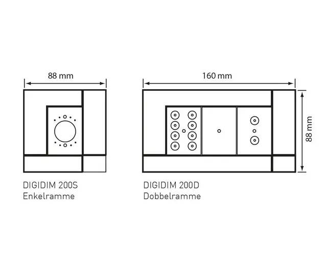 Digidim 170, IR-mottaker, hvit u/ramme 