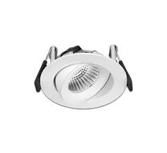 GYMBAL DOWNLIGHT 3000K M/DRIVER, HVIT Gymbal DL 9W 3000K Driver Hvit